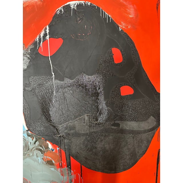 Wesley Kimler — Monumental Abstract Expressionist Painting (98" X 86"), Framed For Sale - Image 10 of 11