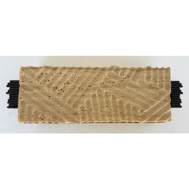 Revelation Textured Travertine Diagram Box For Sale - Image 4 of 6