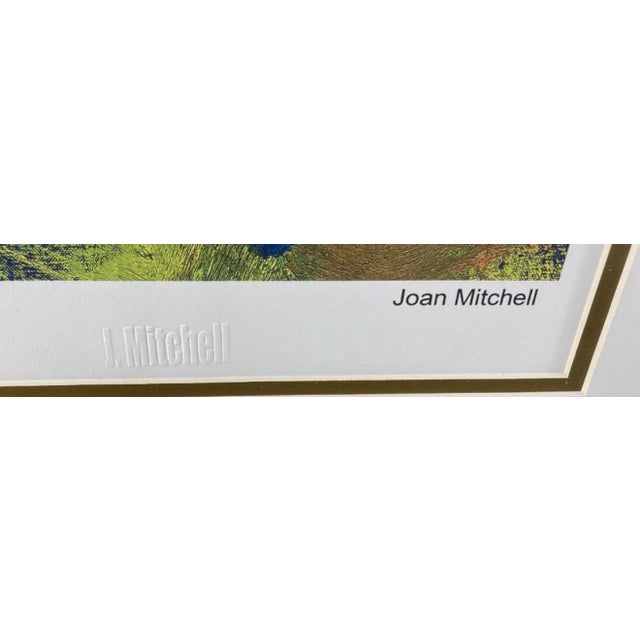 Abstract Late 20th CenturyJoan Mitchell "Untitled (Panels-Yellow/Blue)" Framed Art Print — 30" X 25" For Sale - Image 3 of 5