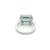 Traditional Natural Aquamarine Diamond Ring 6.5 14k white Gold 6.09 TCW Certified For Sale - Image 3 of 12