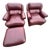 Hancock Moore Pair Austin High Back Lounge Chairs and 1 Ottoman Nailhead Trim For Sale