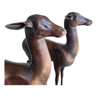 Deer Sculptures in the style of Paul Getty, 1975, Set of 2 For Sale