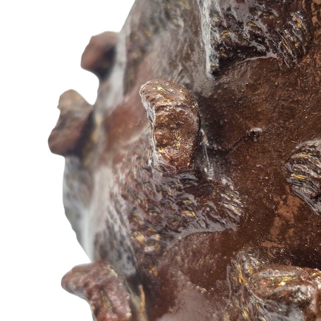 Betty Manygoats Navajo Horned Lizard Clay Wedding Vase, 7" For Sale - Image 12 of 15