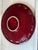 Large Model No. 4162 Openwork Platter in Ruby ​​Red Glazed Earthenware with Gilt Highlights Blanche Letalle for Saint-Clément, 1950s For Sale - Image 4 of 9