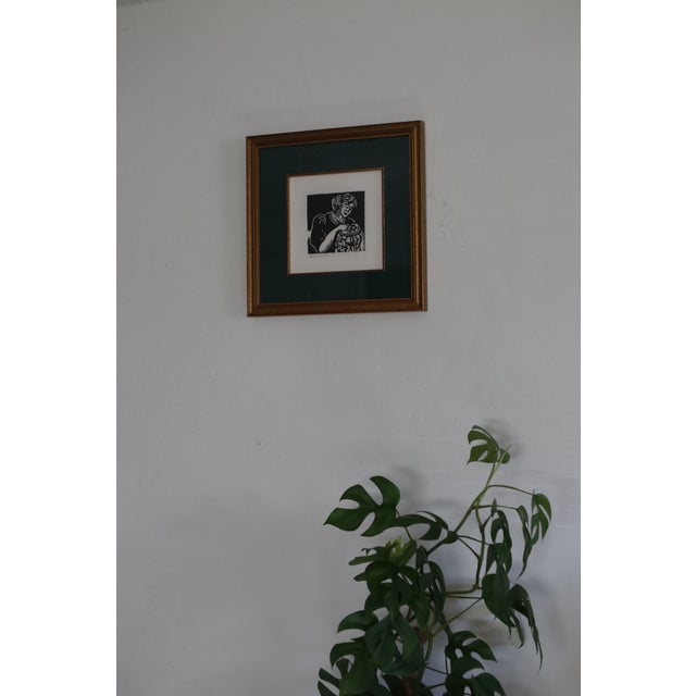 Unique 1989 Doug Anderson Original Woodblock Print - Hand-Signed Monoprint Figural Art For Sale - Image 9 of 17