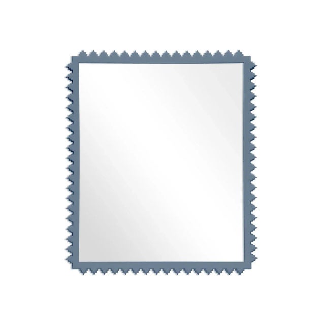 Contemporary Fleur Home Carnival Muses Rectangle Mirror in Bachelor Blue, 36x47.5 For Sale - Image 3 of 3