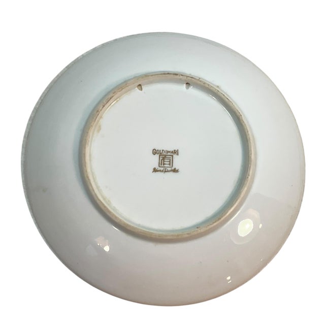 Vintage Asian Gold Imari Hand Painted Chinoiserie Plate For Sale - Image 4 of 5