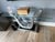 2010s Elite Modern Glass Console Table With Stainless Steel Ribbon Pedestal For Sale - Image 5 of 5