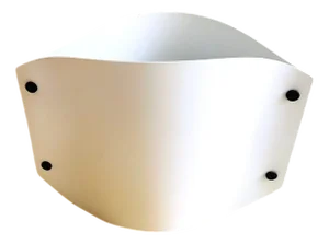 Italian Modern Vela Table Lamp in White Acrylic by Samuel Parker, 1980s