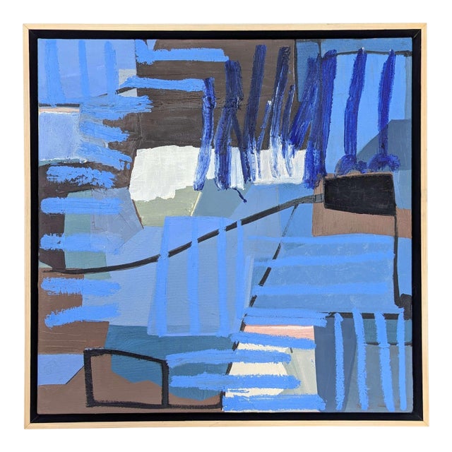 Contemporary Abstract Oil & Acrylic Painting, Framed For Sale