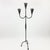 Hand Forged Iron Floor Candelabra 47″ (119cm) Antique Copper Patina 3-Arm Hammered Cone Cup Candle Holder Rustic Decor For Sale - Image 4 of 5