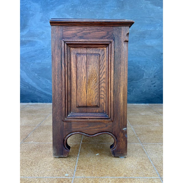 Brown Spanish Renaissance Revival Oak Sideboard with Three Doors, 1930s For Sale - Image 8 of 13