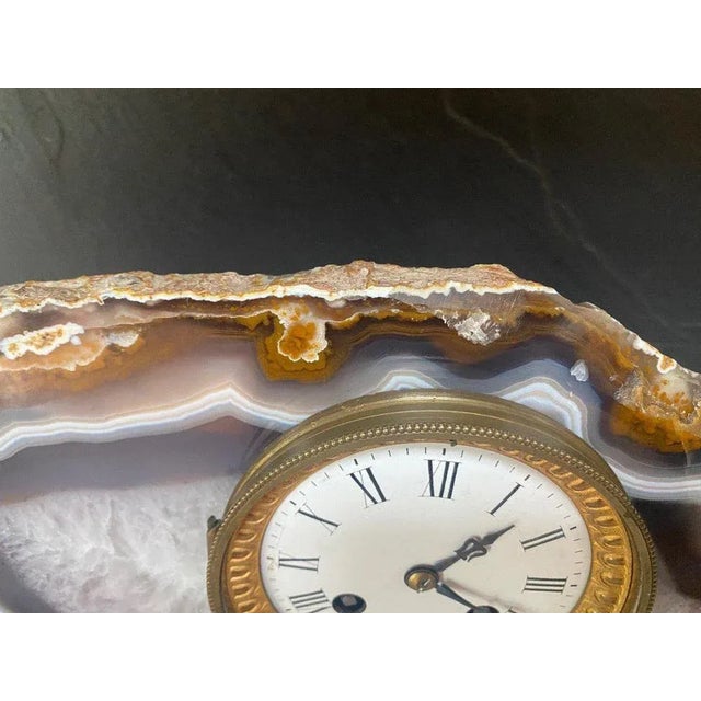 Pendulum Encrusted in Agate Stone For Sale - Image 11 of 13