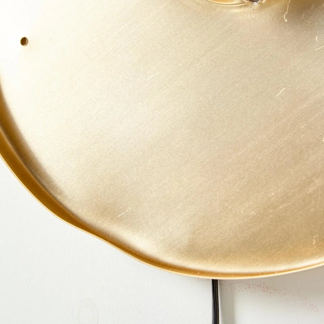 Brown Metal Wall Lamp, 1970s For Sale - Image 9 of 11