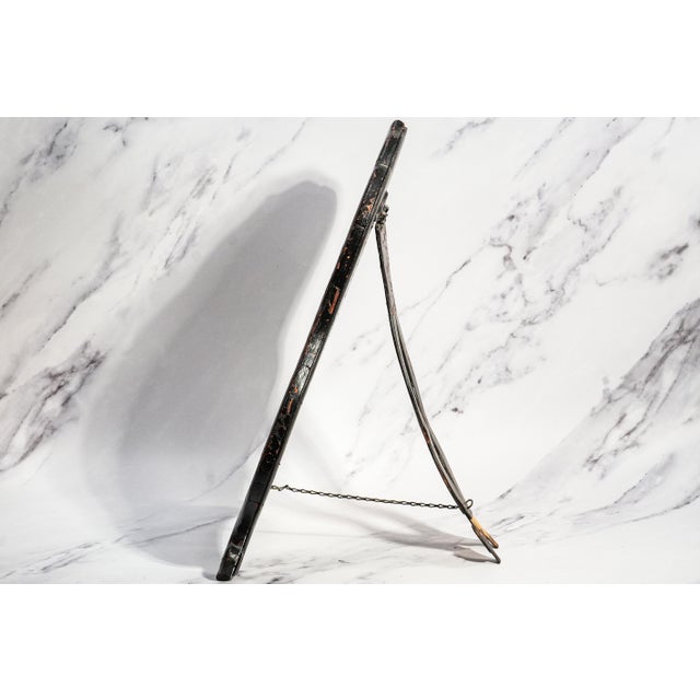 Wonderful Large Antique Chinoiserie Japanned Dressing-Table Mirror Home Decor For Sale - Image 14 of 15