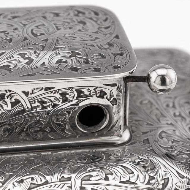 American Silver 3-Tier Cigar Box from Tiffany & Co., 1920s For Sale - Image 16 of 18