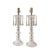Vintage Pair of Cut Glass Table Lamps, Crystal Prisms, Ornate Traditional Hollywood Regency Lighting, Clear Glass Decorative Lamps For Sale