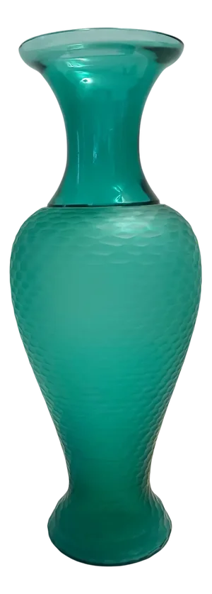 Teal Polished Hand-Blown Murano Glass Vase by Vetrarti, 1990s
