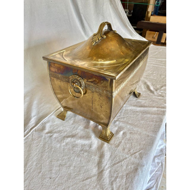 Mid 19th Century Late 19th Century English Brass Fireplace Box For Sale - Image 5 of 12