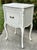 French Antique French Style Carved Table/Nightstand in Distressed Antique White Finish For Sale - Image 3 of 13