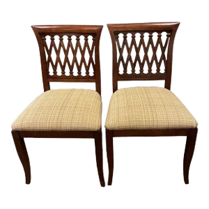 Chris-Cross Back Chairs - a Pair