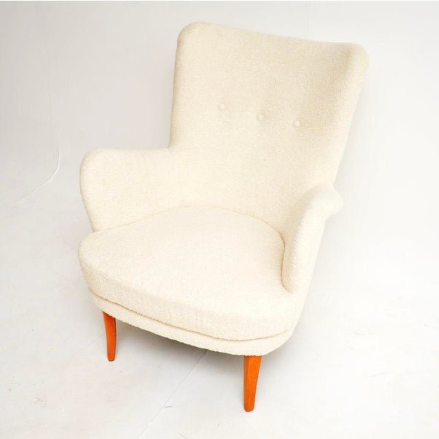 Vintage Swedish Armchair attributed to Carl Malmsten, 1960s For Sale - Image 6 of 9