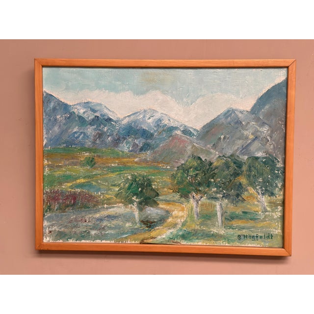 S. Högfeldt, Landscape, 1950s, Oil on Canvas, Framed For Sale - Image 16 of 18