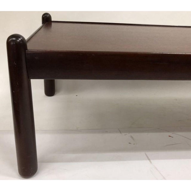 A modern vintage design table in the style of Percival Lafer, an American architect and furniture designer, with a clean...