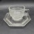 Manufactured in 1978 Octagonal, Clear/Textured Dinnerware Dinner Plate 9.5" Salad Plate 8" Cup and Saucer 6" Individual...