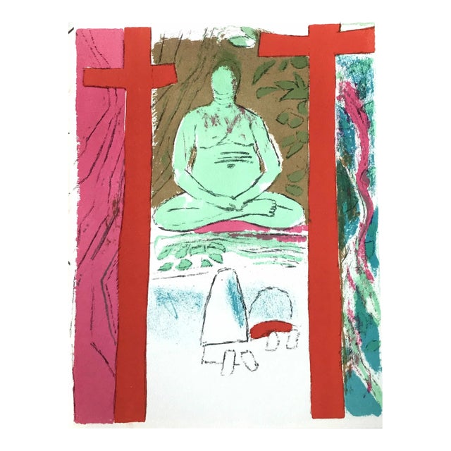 Paul Guiramand Original Lithograph V1-7 Fernand Mourlot 1969 For Sale