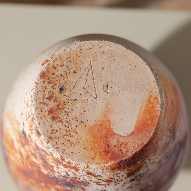 Large 16" Statement Pit Fired Studio Pottery Urn Vase For Sale - Image 13 of 13