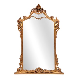 Vintage Louis XV Style Console Mirror, 1970s For Sale