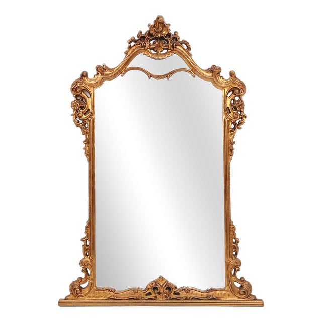 Vintage Louis XV Style Console Mirror, 1970s For Sale
