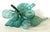 60s Italian Hand Blown Aqua Grapes, Set of 3 For Sale - Image 4 of 4