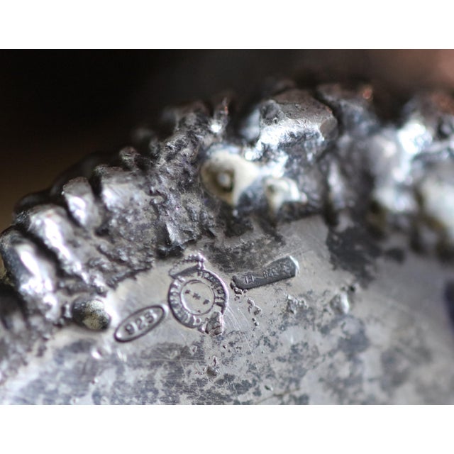 Late 20th Century Belfiore 925 Sterling Silver Deer Antler Handle Cane/Walking Stick For Sale - Image 14 of 17