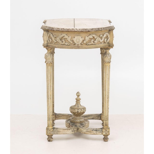 Wood Louis XVI Style Carved Wood Occasional Table For Sale - Image 7 of 9