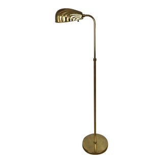 Mid-Century Modern Brass Shell Floor Lamp For Sale