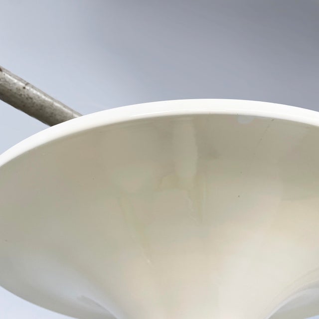 Space Age German Opaline Glass Chandelier attributed to Max Bill for Temde, 1960s For Sale - Image 18 of 18