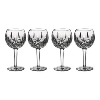 Vintage Waterford Lismore Balloon Wine Goblets, Set of 4 For Sale