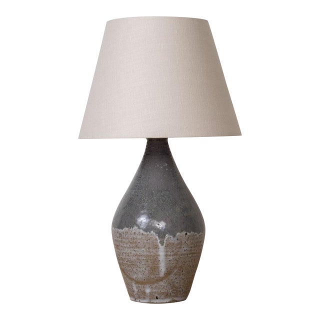 1950s Large French Ceramic Table Lamp For Sale