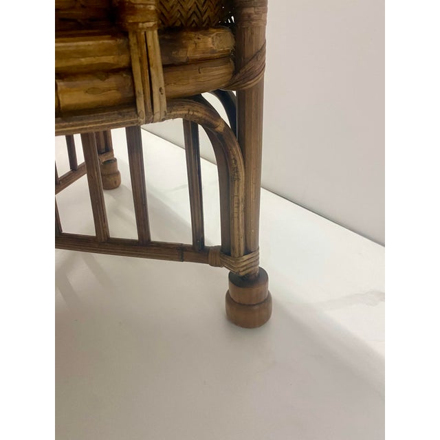 90s Bamboo Arm Chairs Attributed to Ralph Lauren Only One . For Sale - Image 11 of 12
