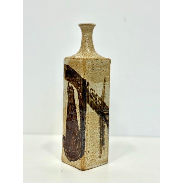 Ceramic Mid-Century Organic Modern Studio Pottery Vase For Sale - Image 7 of 7