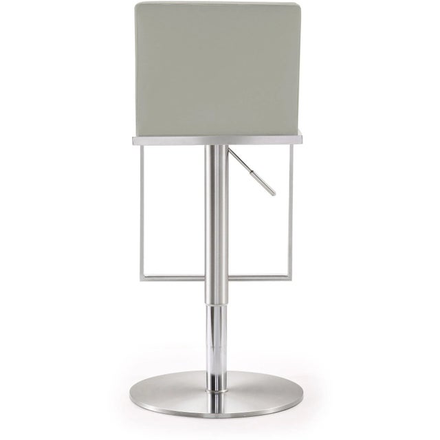 Amalfi Light Grey Steel Adjustable Bar Stool Chairish