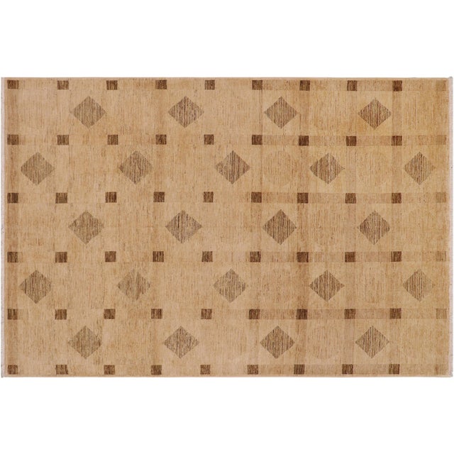 Bohemian Gabbeh Tan/Brown Wool Rug - 8'11'' X 11'6'' For Sale - Image 9 of 10