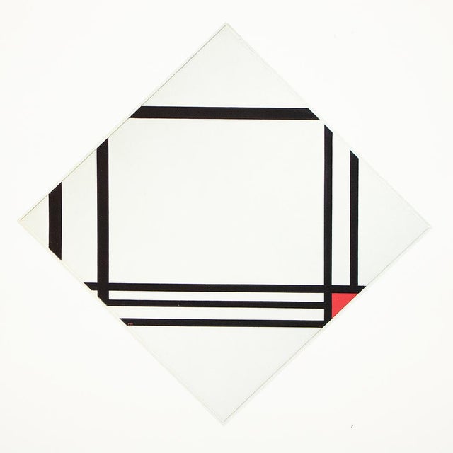 Excellent full-color print after painting "Composition in Square With Red Corner" by Piet Mondrian. Published by New...