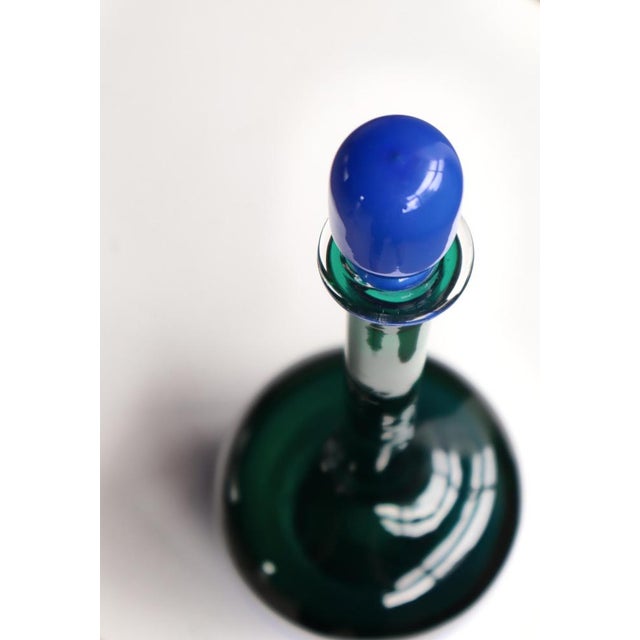 Glass Vintage Italian Art Glass Bottle by Gio Ponti for Venini, 1950s For Sale - Image 7 of 15