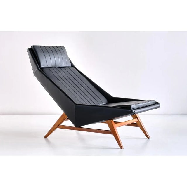 Lounge Chair in Leather and Beech by Svante Skogh for AB Hjertquist & Co, Sweden, 1955 For Sale - Image 9 of 12