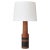 Scandinavian Modern Table Lamp in Oak and Black Leather, Denmark, 1950s For Sale - Image 10 of 10