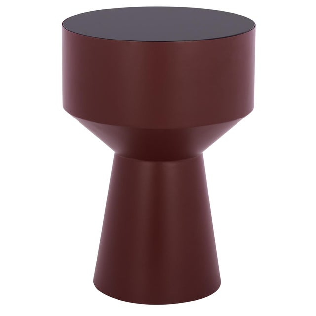 Sumiko Accent Table in Black / Bordeaux For Sale In Philadelphia - Image 6 of 6