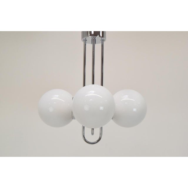 Mid-Century Modern Mid-Centure Designed Chandelier attributed to Jílové Near Děčín, Czechoslovakia, 1970s For Sale - Image 3 of 14